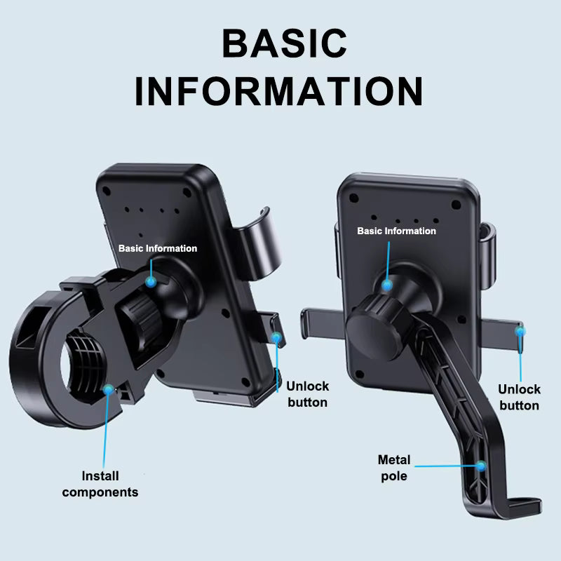 Motorcycle Mobile Phone Holder Bicycle Rearview Mirror Phone Mount