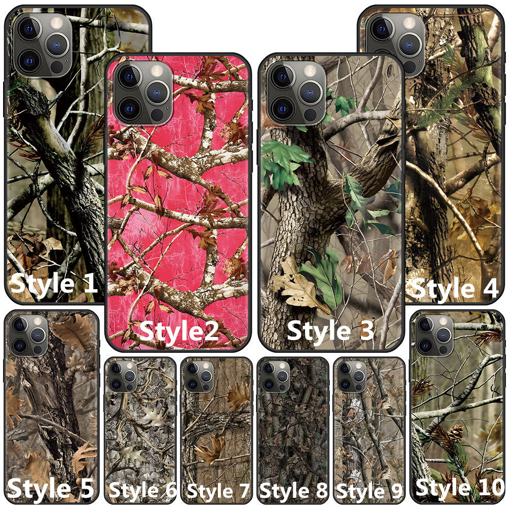 Real Tree Camo Case for iPhone 17 16 15 14 13 12 Plus Pro Max Shell Cover