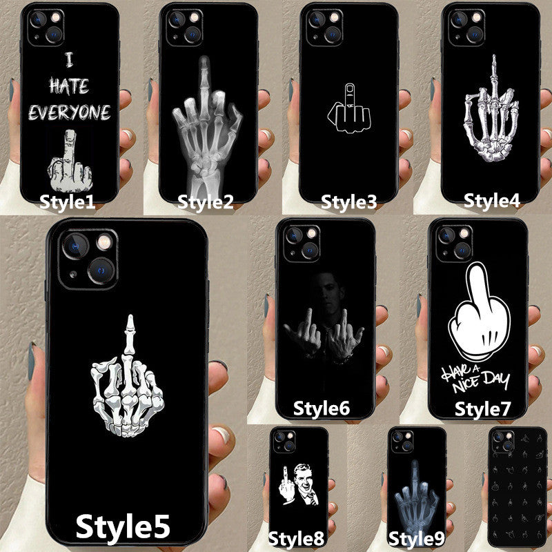Middle Finger Phone Case For iPhone 17 16 15 14 13 Plus Pro Max