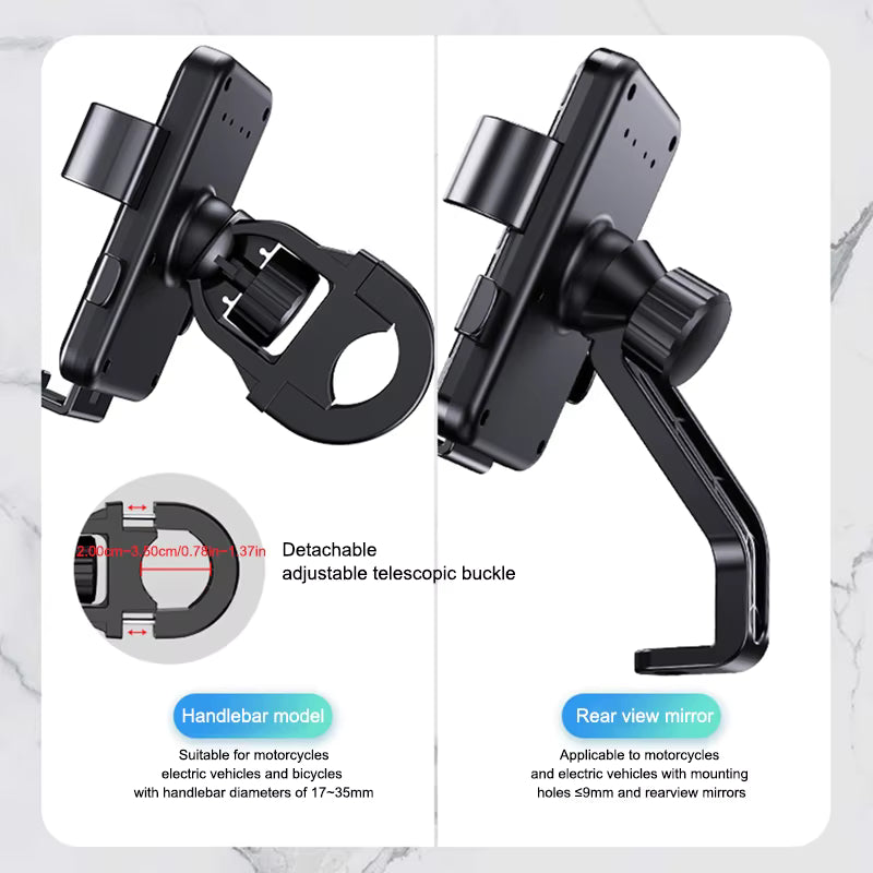 Motorcycle Mobile Phone Holder Bicycle Rearview Mirror Phone Mount