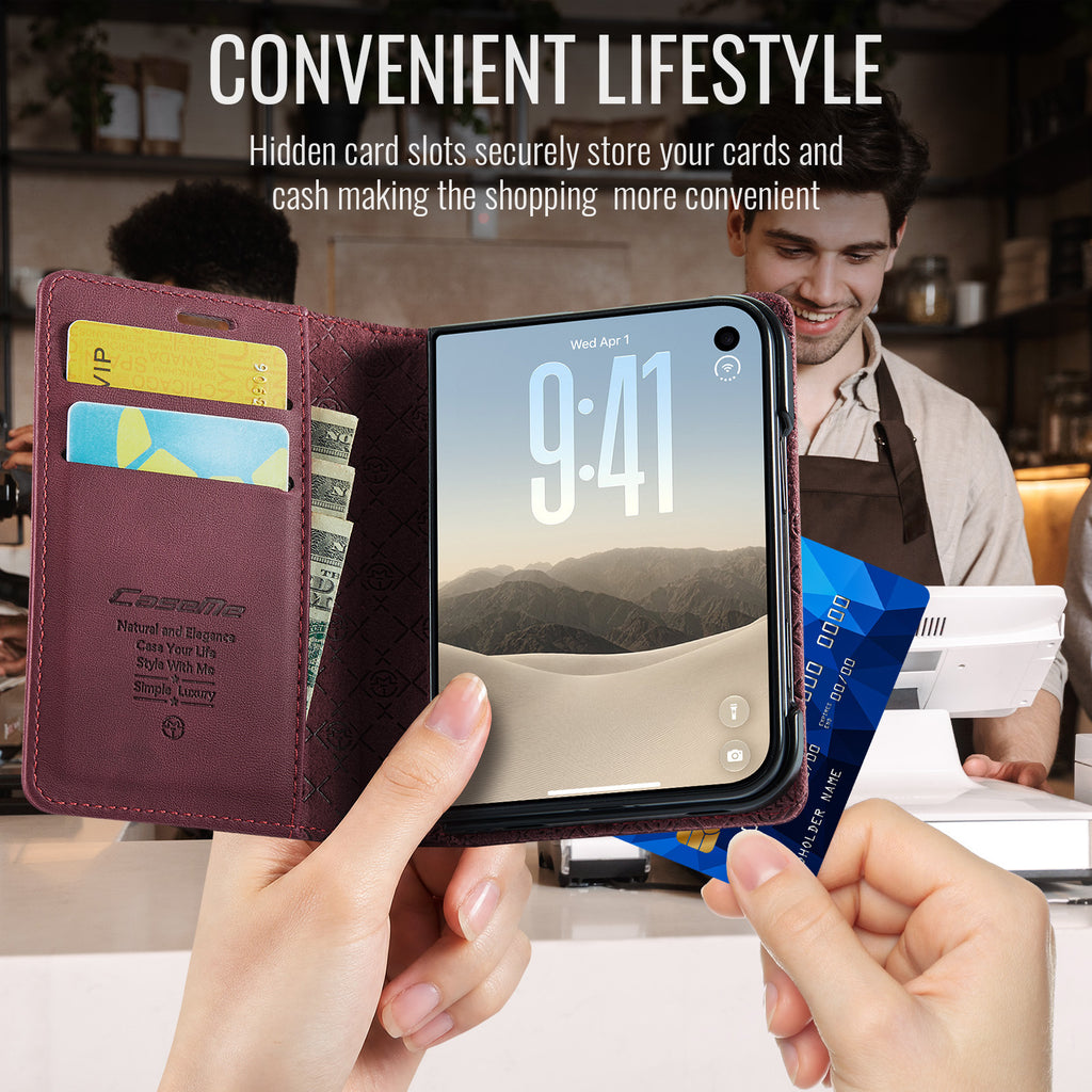 Retro Business Wallet Flip Folio Leather Case For iPhone Duo Book Cover