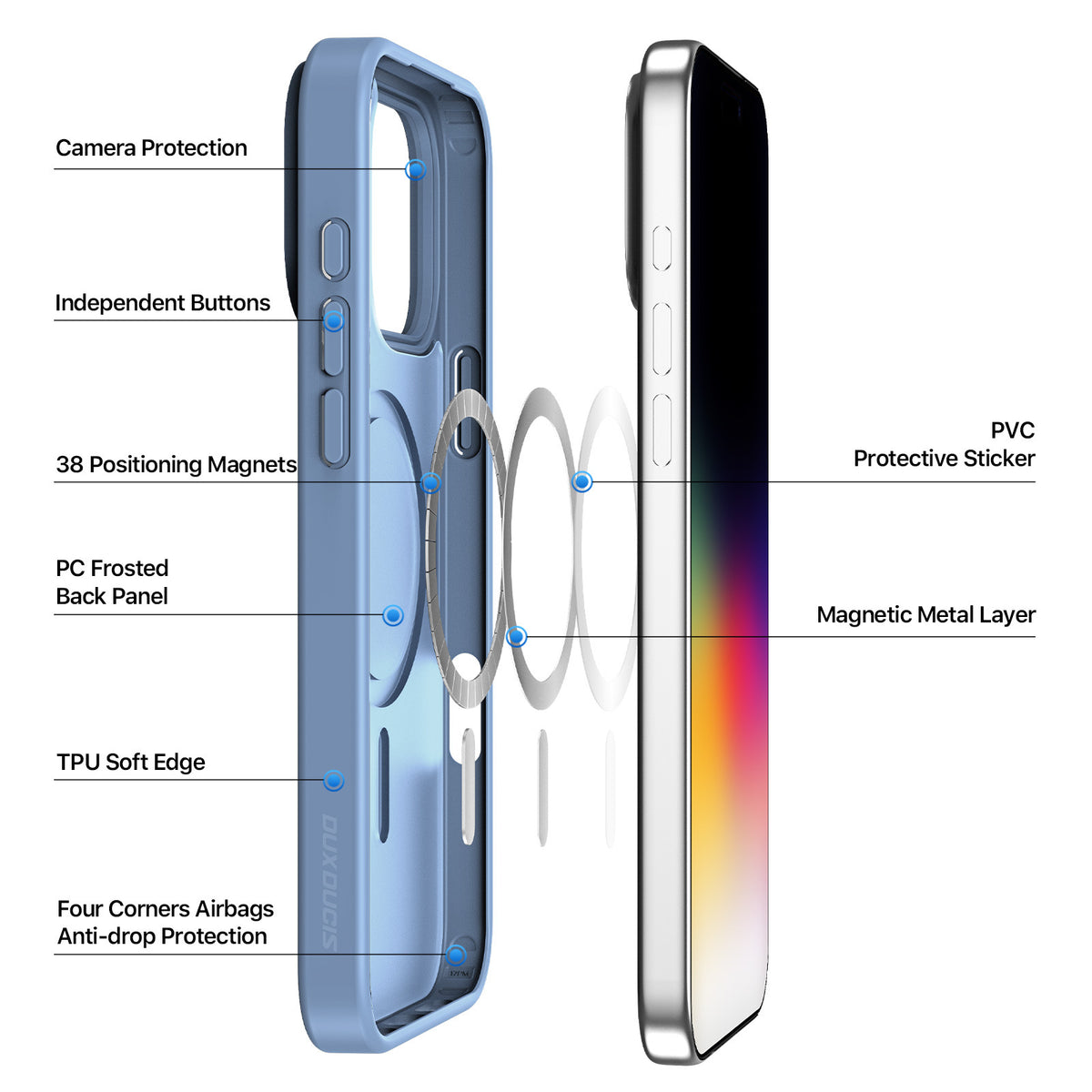 Matte Clear Magnetic Phone Case for IPhone 18 Pro Max  18 pro for Magsafe Wireless Charging Cover
