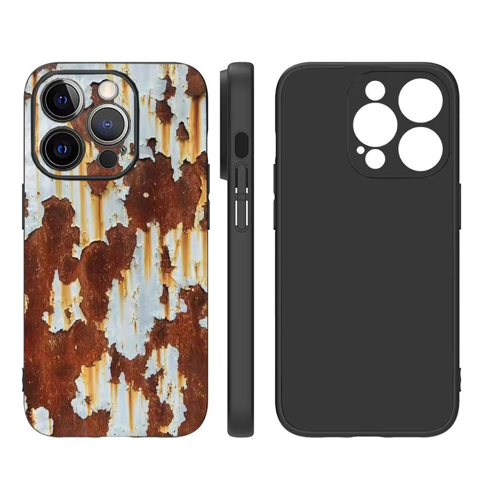 Retro Rust iPhone Case 17 16 15 14 13 12 Plus Pro Max Soft Phone Cover