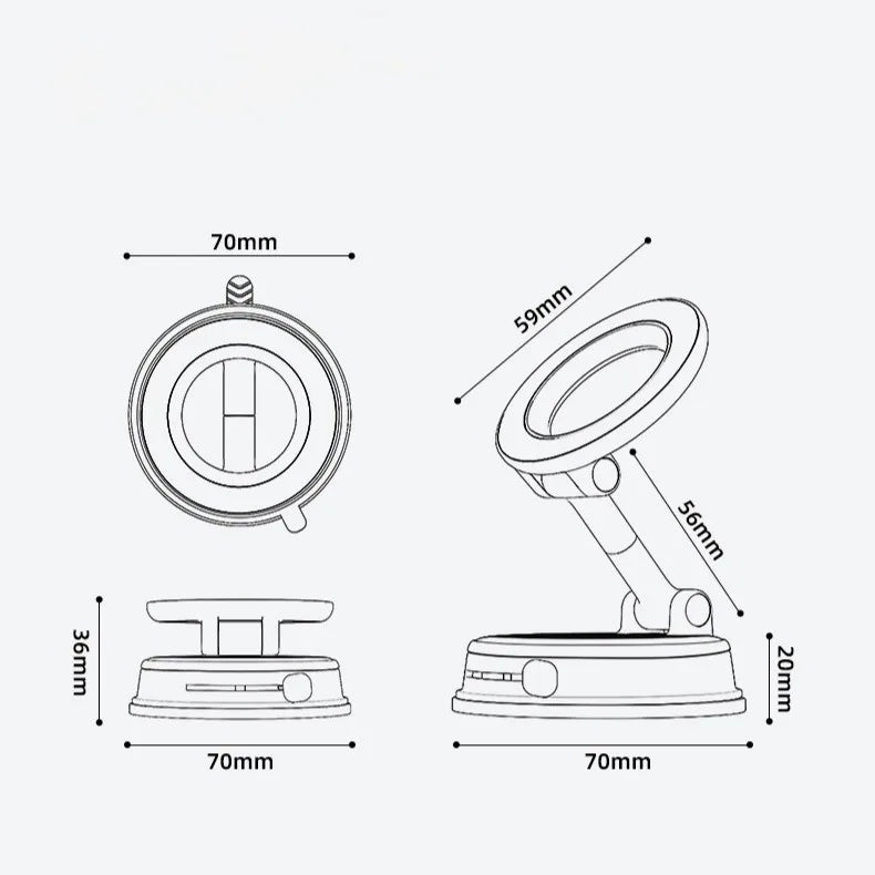 Magnetic Foldable Phone Holder  For IPhone 12-17 Series Car/Gym/Driving Phone Holder