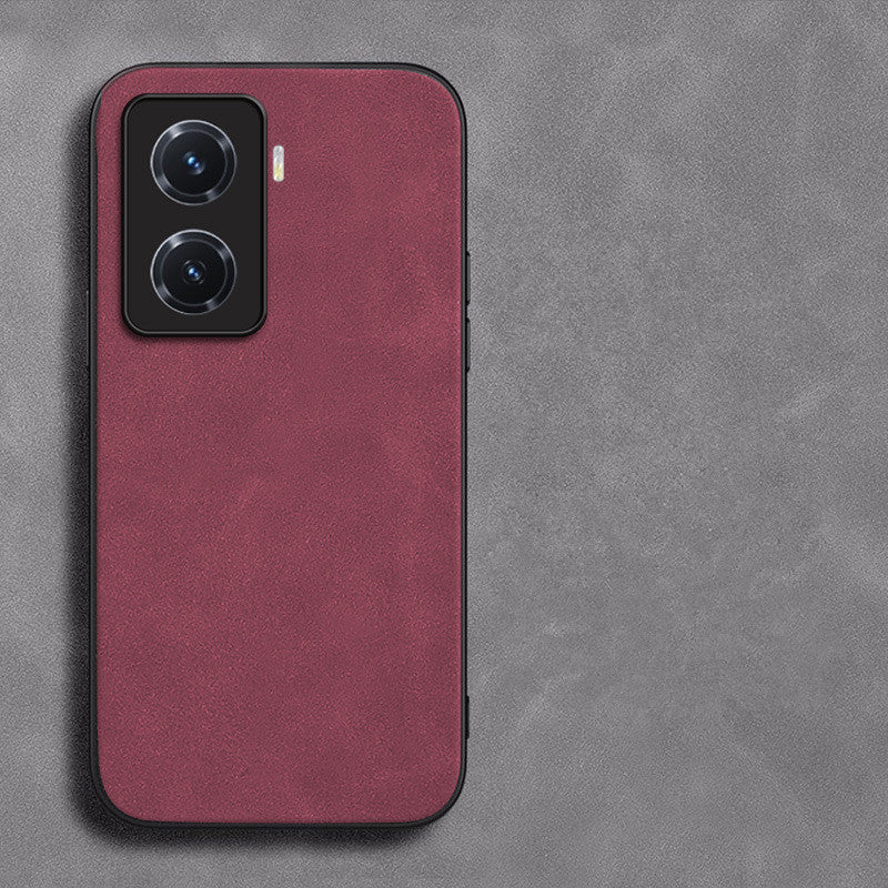 Retro Lambskin Leather Case for vivo iqoo12 11 10 9 8 7 6 5 Sheepskin Cover