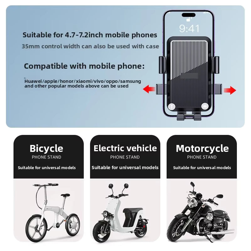 Motorcycle Mobile Phone Holder Bicycle Rearview Mirror Phone Mount