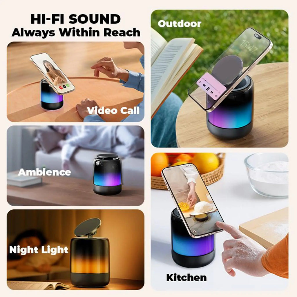 Magnetic Bracket Desktop Retractable Outdoor Multi-function Rotating Lazy Magnetic Speaker Mobile Phone Holder