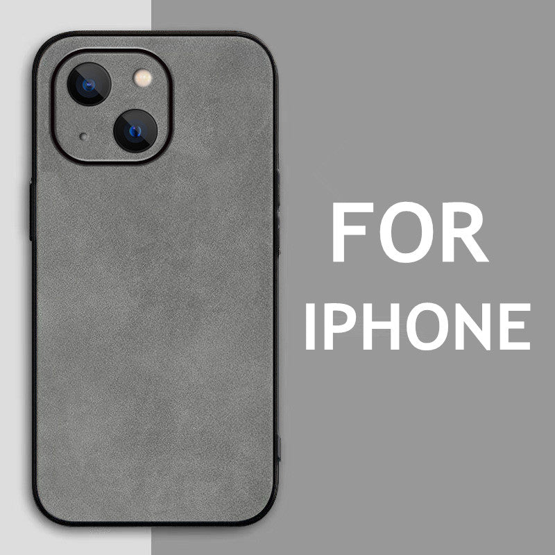 Luxury sheepskin Case For iPhone 16 15 14 13 12 11 Pro Max Plus X XS XR Matte Leather Phone Cover