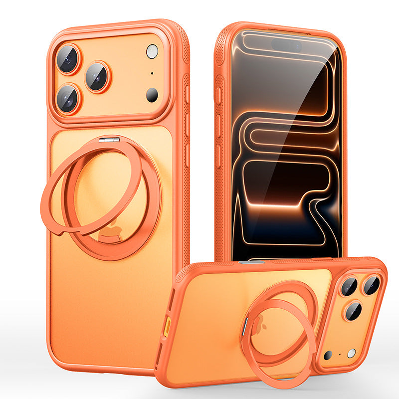 for iPhone 18 Pro Max Air 360 Spin Magnetic Stand Case Compatible with Magnetic Matte Translucent Shockproof