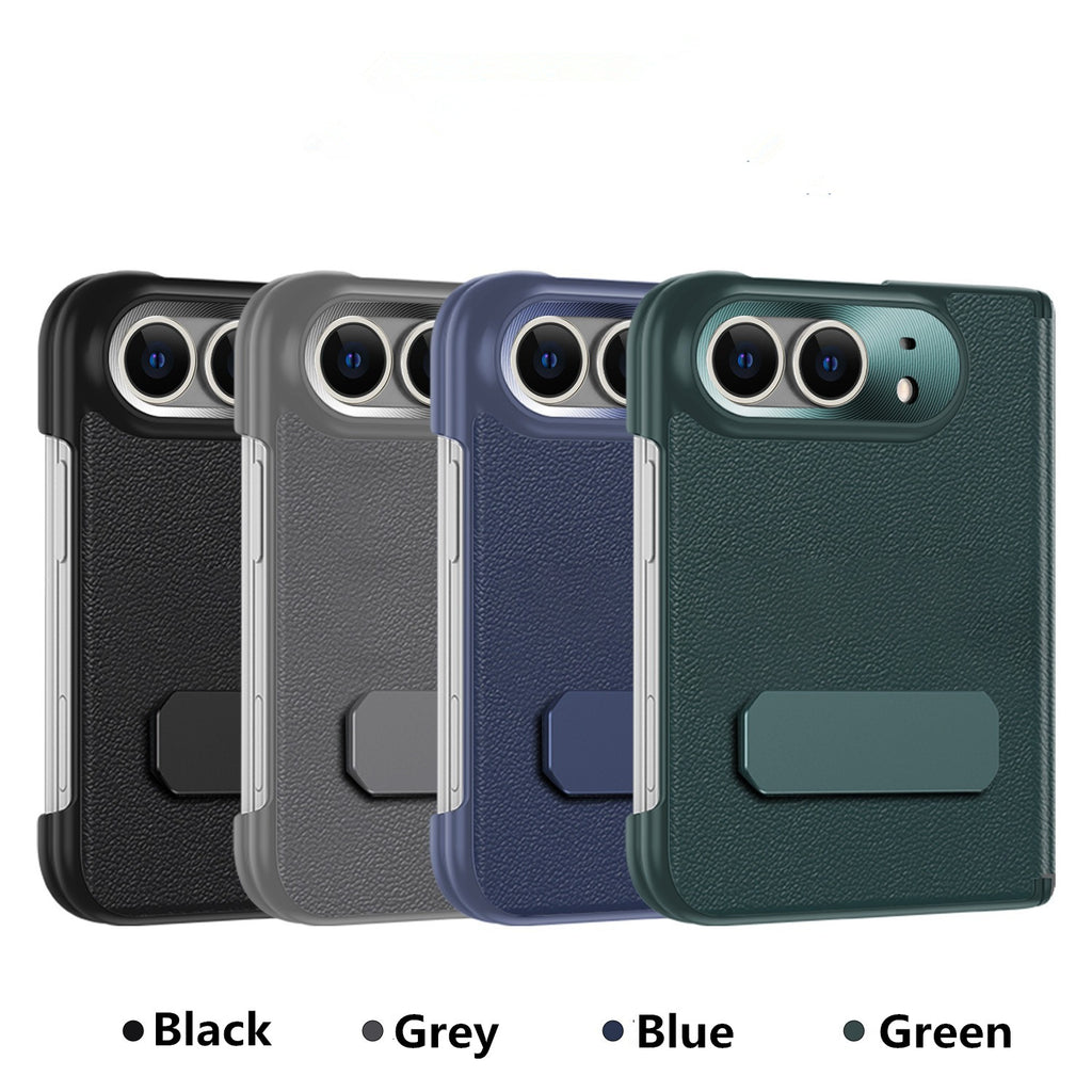 Luxurious folding hinged Leather Case For iPhone Duo Comes with an invisible bracket and a lightweight anti-fall protective case